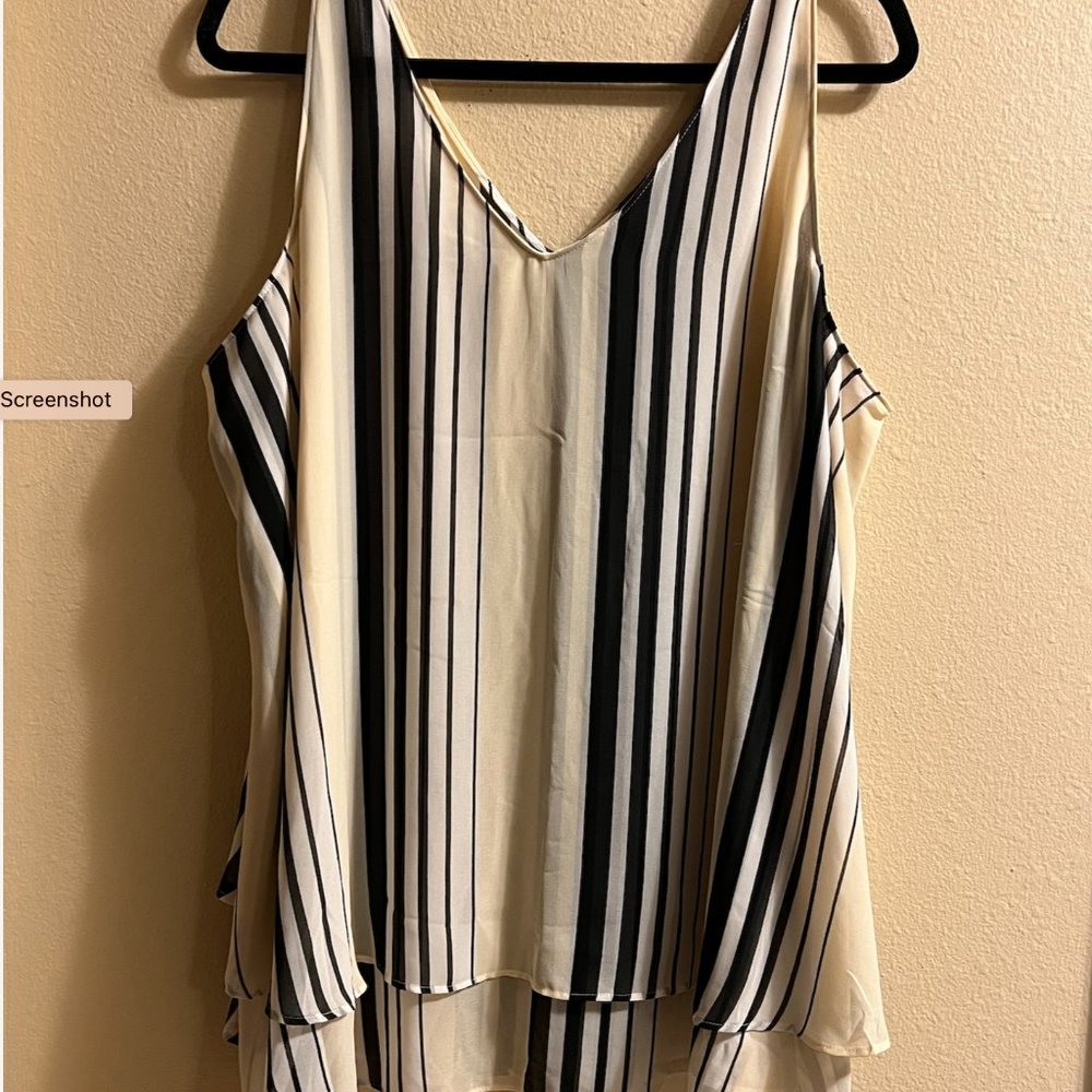 Sleeveless Vneck Swing Double Layer